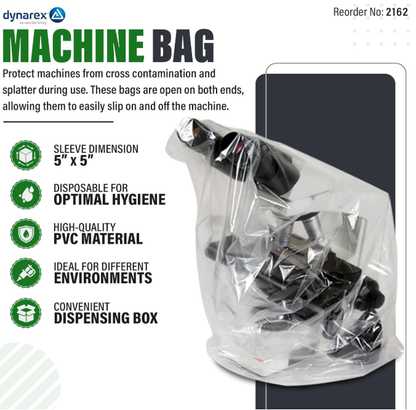 Dynarex Machine Bag, 5" x 5" - 500ea/bx, 16bxs/case (8000 Count)