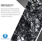 Dynarex Black Rubber Bands, 1 lb. bag, 25bags/case (25 Bags Count)