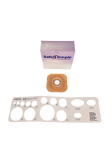 Safe N Simple 2-Piece Wafer Standard Wear with Tape Collar Beige 45mm 1 3/4" Flange with Pre Cut Stoma Opening (80 Count)