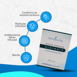 Safe N Simple Simpurity Silver Calcium Alginate Wound Dressing (160 Count)