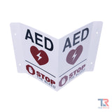 3-Way AED & STOP THE BLEED Flexible 3D Wall Sign