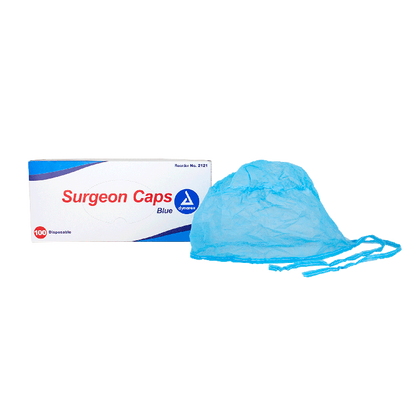 Dynarex Surgeon Cap O.R., Blue - 100ea/bx, 5bxs/case (500 Count)