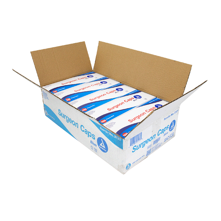 Dynarex Surgeon Cap O.R., Blue - 100ea/bx, 5bxs/case (500 Count)