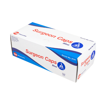 Dynarex Surgeon Cap O.R., Blue - 100ea/bx, 5bxs/case (500 Count)