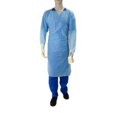Dynarex CPE Thumb Loop Isolation Gown, Blue - 15ea/bx, 5bxs/case (75 Count)