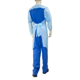 Dynarex CPE Thumb Loop Isolation Gown, Blue - 15ea/bx, 5bxs/case (75 Count)