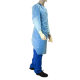 Dynarex CPE Thumb Loop Isolation Gown, Blue - 15ea/bx, 5bxs/case (75 Count)