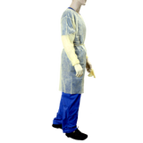 Dynarex Isolation Gown Fluid Resistant, Universal, Yellow - 5ea/bx, 10bxs/case (50 Count)