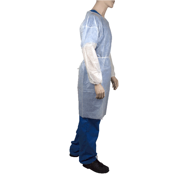 Dynarex Isolation Gown Poly - Coated Barrier, 7XLarge, White - 5ea/bx, 10bxs/case (50 Count)