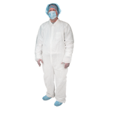 Dynarex Disposable Coveralls, Universal Size, White - 5ea/bx, 5bxs/case (25 Count)