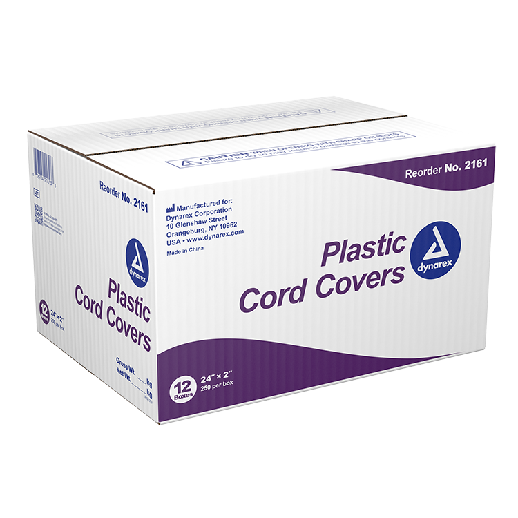 Dynarex Plastic Cord Covers, 24" x 2" - 250ea/bx, 12bxs/case (3000 Count)