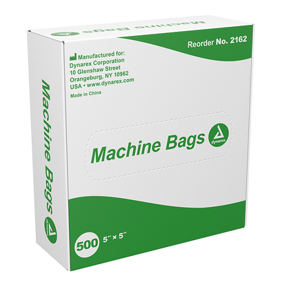 Dynarex Machine Bag, 5" x 5" - 500ea/bx, 16bxs/case (8000 Count)