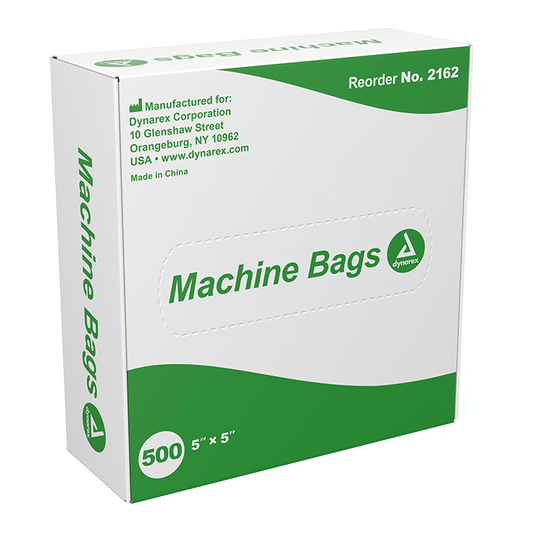 Dynarex Machine Bag, 5" x 5" - 500ea/bx, 16bxs/case (8000 Count)