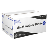 Dynarex Black Rubber Bands, 1 lb. bag, 25bags/case (25 Bags Count)