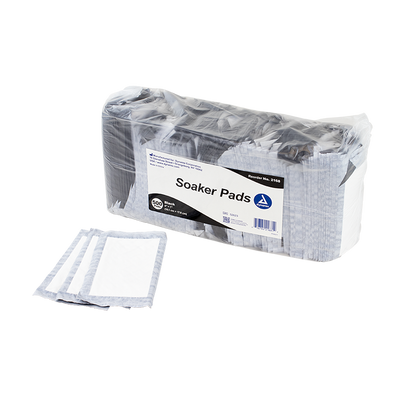 Dynarex Soaker Pads, Black - 500ea/bag, 4bags/case (2000 Count)