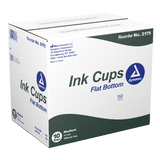 Dynarex Ink Cups - Flat bottom, 14 mm, Medium 1000ea/bag, 10bags/case (10000 Count)