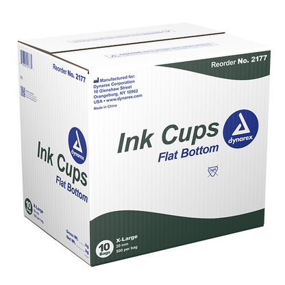 Dynarex Ink Cups - Flat bottom, 20 mm, X-Large, 500ea/bag, 10bags/case (5000 Count)