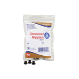 Dynarex Grommet Nipples, Black, 100ea/bag, 25bags/case (2,500 Count)