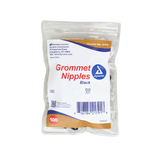 Dynarex Grommet Nipples, Black, 100ea/bag, 25bags/case (2,500 Count)