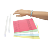 Dynarex ID Bands, Clear Band w/ Color Card Insert - 50ea/bx, 5bxs/cs (250 Count)