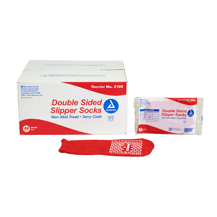 Dynarex Double Sided Slipper Socks - 48pairs/case (48 Count)