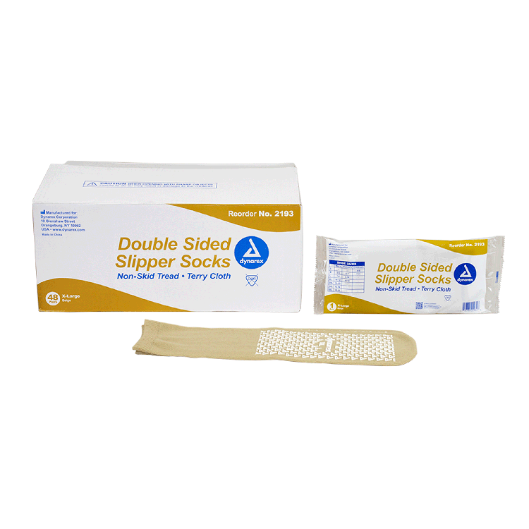 Dynarex Double Sided Slipper Socks - 48pairs/case (48 Count)