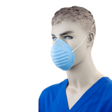 Dynarex Molded Face Mask - Blue, 50ea/bx, 20bxs/cs (1000 Count)