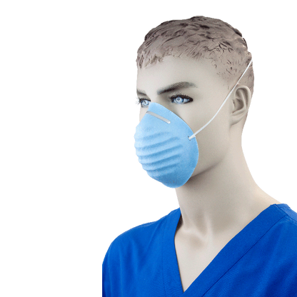 Dynarex Molded Face Mask - Blue, 50ea/bx, 20bxs/cs (1000 Count)