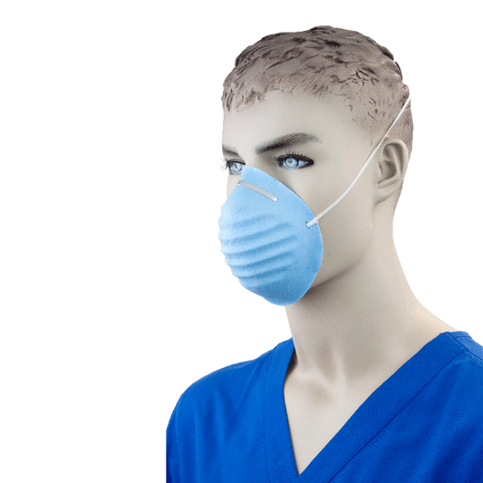 Dynarex Molded Face Mask - Blue, 50ea/bx, 20bxs/cs (1000 Count)