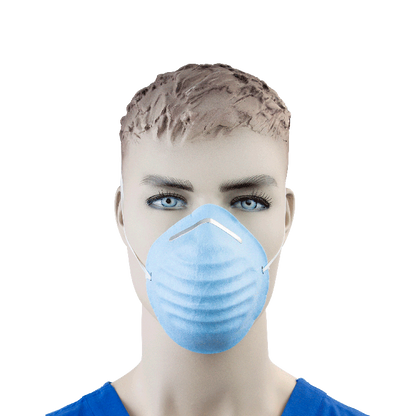 Dynarex Molded Face Mask - Blue, 50ea/bx, 20bxs/cs (1000 Count)