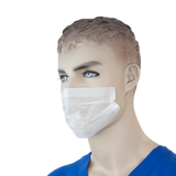 Dynarex Paper Face Mask, White - 100ea/bx, 10bxs/cs (1000 Count)