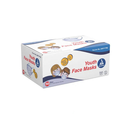 Dynarex Youth Face Mask w/ Ear Loop - 50ea/bx, 12bxs/cs (600 Count)