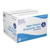 Dynarex High Volume Evacuator Tip, White - 100ea/bx, 10bxs/cs (1000 Count)