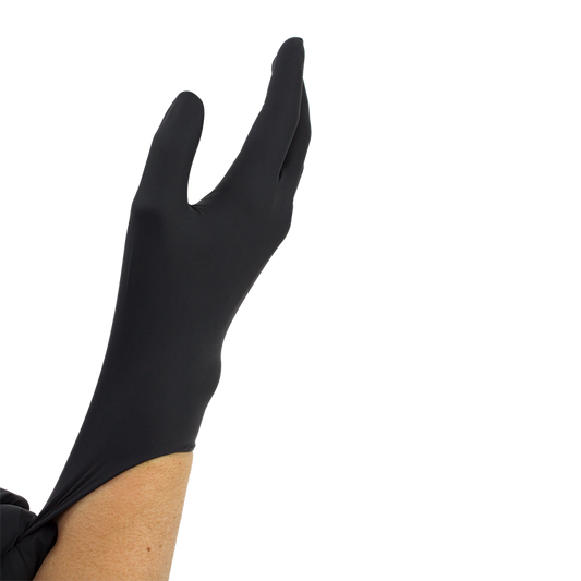 Dynarex Black Arrow Latex Exam Gloves, 6 Mil Thick, Powder-Free - 100/bx, 10bxs/cs (1000 Count)