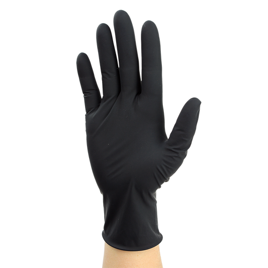Dynarex Black Arrow Latex Exam Gloves, 6 Mil Thick, Powder-Free - 100/bx, 10bxs/cs (1000 Count)