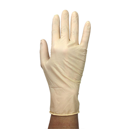 Dynarex Sterile Latex Exam Gloves, 3 Mil Thick, Powder-Free, 50prs/bx, 8bxs/cs (400 Count)