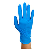 Dynarex Safe-Touch Blue Nitrile Exam Gloves - Non-Latex, Powder-Free - 100/box, 10bxs/case (1000 Count)