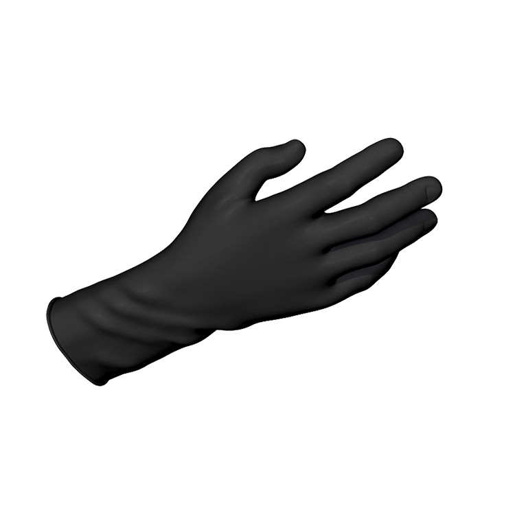 Dynarex Safe-Touch Black Nitrile Exam Gloves, Powder-Free, 100/bx, 10bxs/cs (1000 Count)