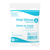 Dynarex Vinyl Exam Gloves In A Bag, 3 Mil Thick, Large, Powder-Free, Clear