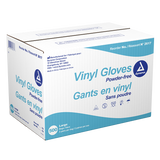 Dynarex Vinyl Exam Gloves In A Bag, 3 Mil Thick, Large, Powder-Free, Clear
