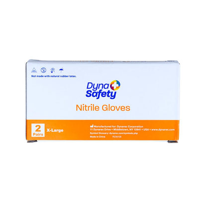 Dynarex Gloves Nitrile 2 Mil Thick, X-Large Blue, 2prs/bx, 100bxs/cs (200 Pairs)