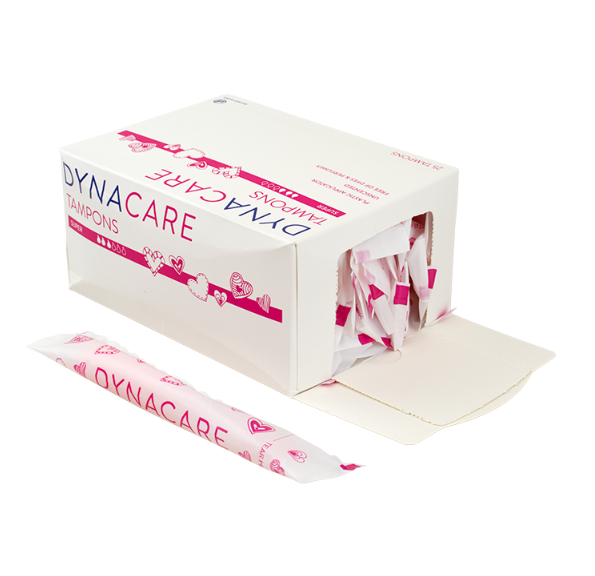 Dynarex Super Tampons Plastic Applicator, 9-12gr absorbency, 25ea/bx, 9bxs/case (225 Count)