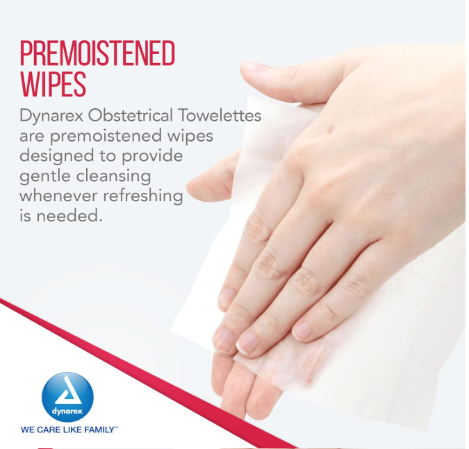 Dynarex BZK Antiseptic Towelettes, 5" x 7", 100ea/bx, 10bxs/case (1000 Count)