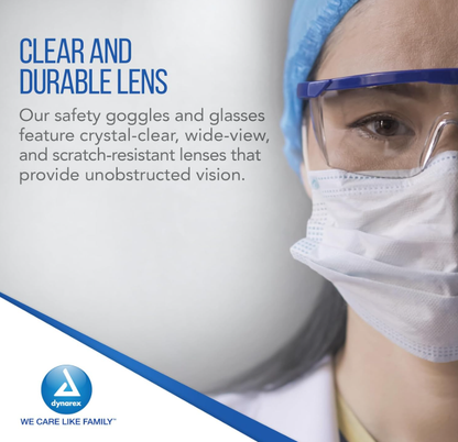 Dynarex Safety Glasses - 50ea/cs (50 Count)
