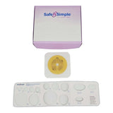 Safe N Simple 2- Piece Flat Wafer Standard Wear Tape Collar White, Flange Cut to Fit (80 Count)