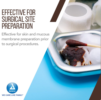 Dynarex Povidone Iodine Scrub Solution, 16 oz. Bottle - 24bot/case (24 Count)