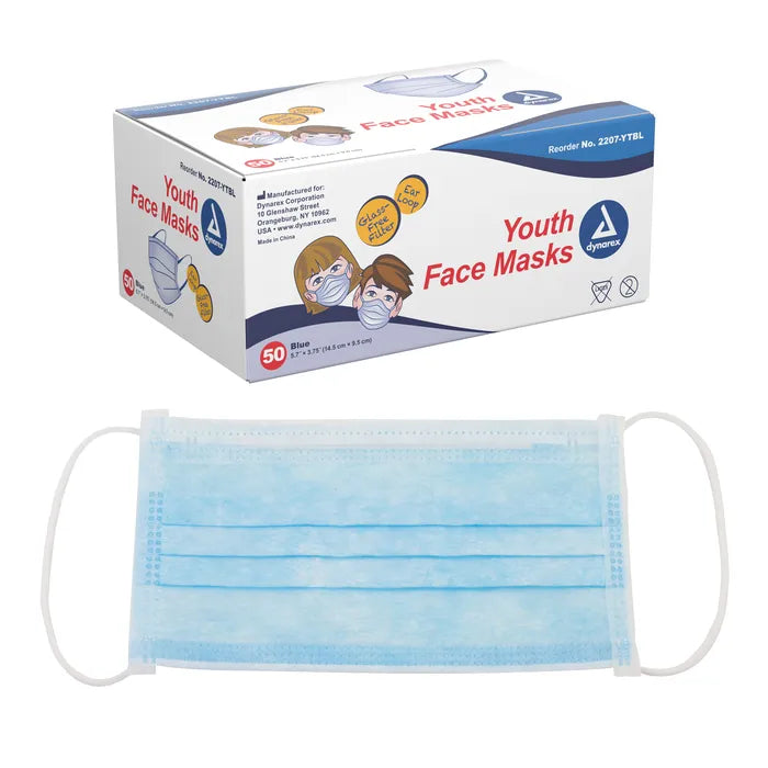Dynarex Child Face Mask - 50ea/bx, 12bxs/cs (600 Count)