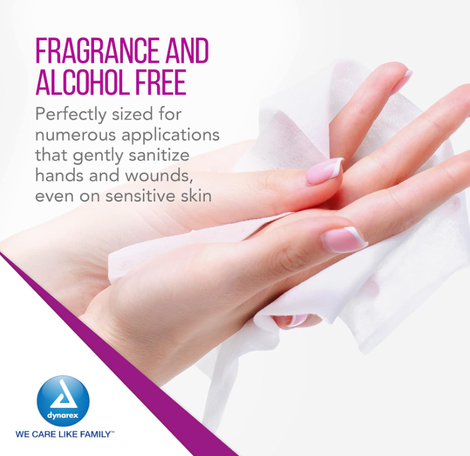 Dynarex BZK Antiseptic Towelettes, 5" x 7" (1000 Count)