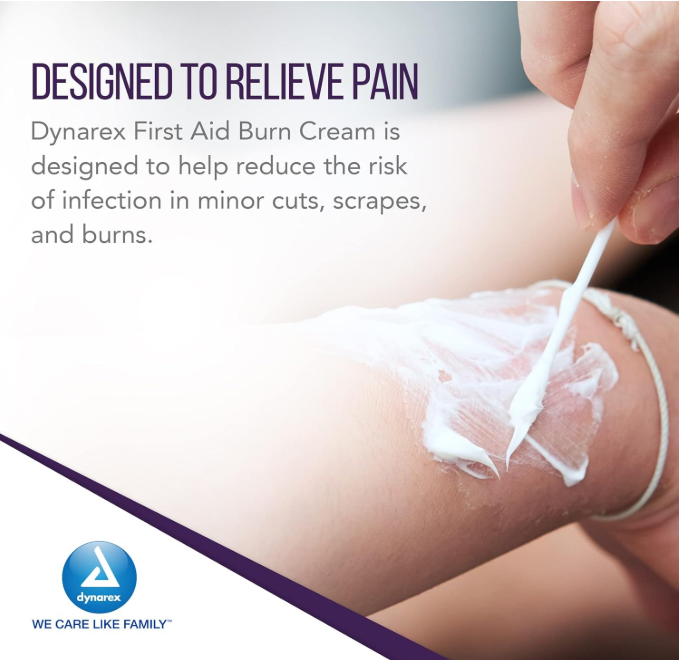 Dynarex First Aid Burn Cream, 0.9 g Foil Packet, 144/bx, 12bxs/case (1728 Count)