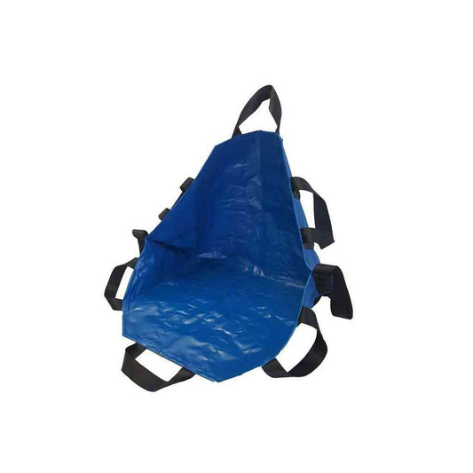 LINE2design Emergency Portable Transport Unit-Seat, Durable 8 Handle Patient Transfer Sheet 36" X 36" Royal Blue All Impervious Material
